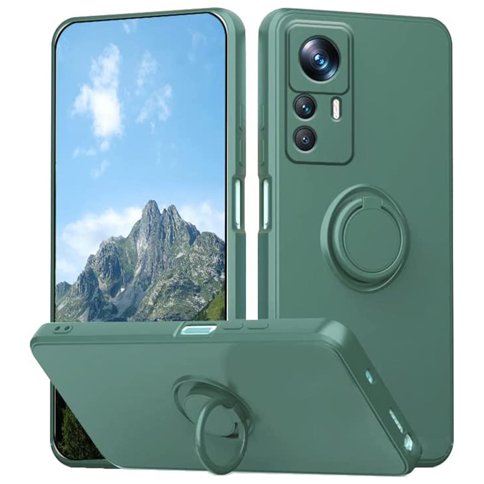 For Xiaomi 12T 5G Redmi K50 Ultra 5G Ring Kickstand Liquid Silicone Phone Case Cell Phone Cover with Lanyard For Xiaomi 12T 5G Redmi K50 Ultra 5G Ring Kickstand Liquid Silicone Phone Case Cell Phone Cover with Lanyard